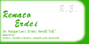 renato erdei business card